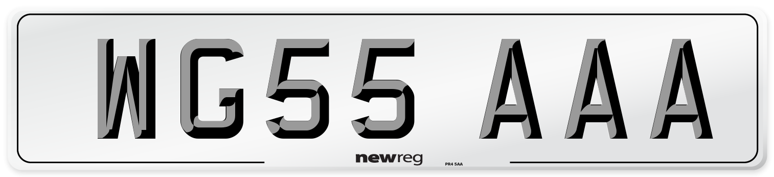 WG55 AAA Number Plate from New Reg